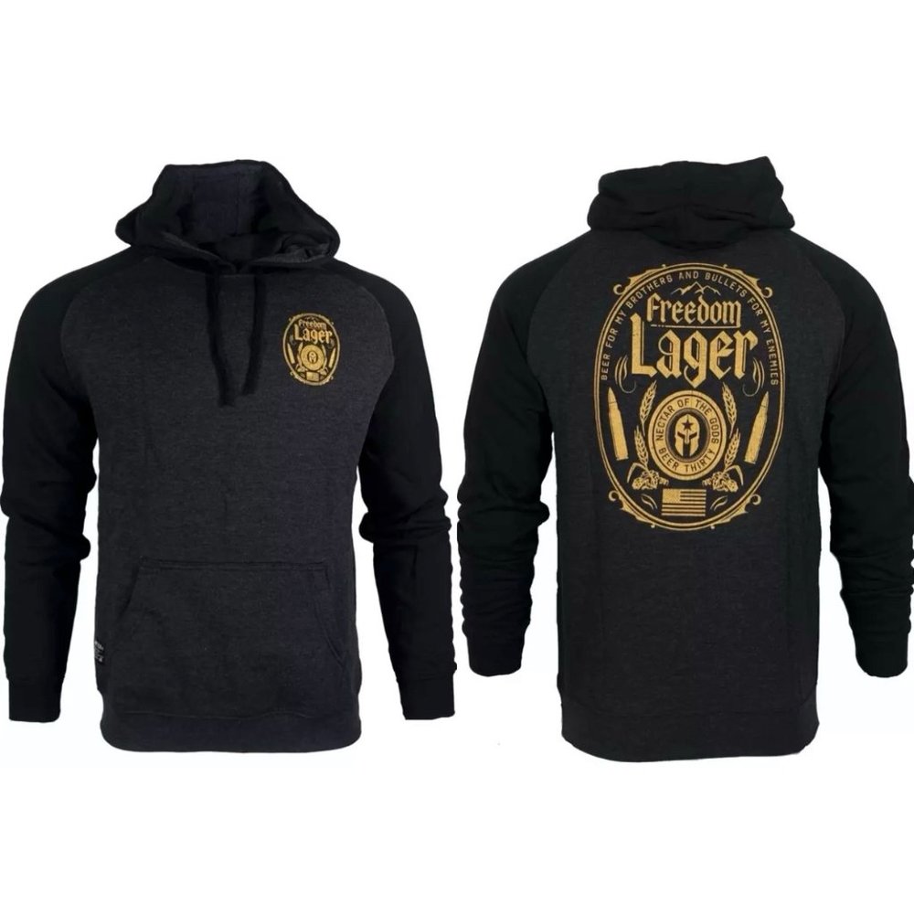 Howitzer Style Men's Hoodie Pullover FREEDOM LAGER Military Grunt